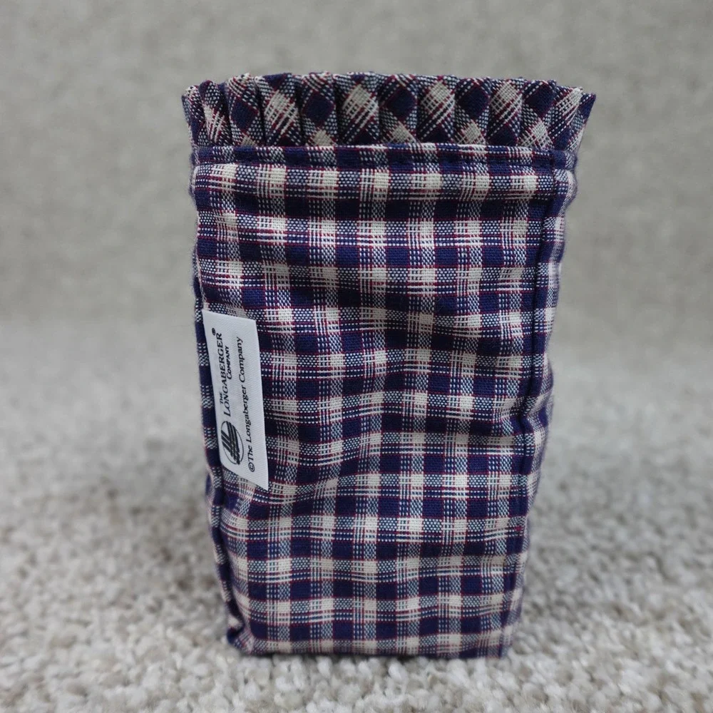 Longaberger 1997 JW Collection Miniature Waste Basket Set Liner & COA